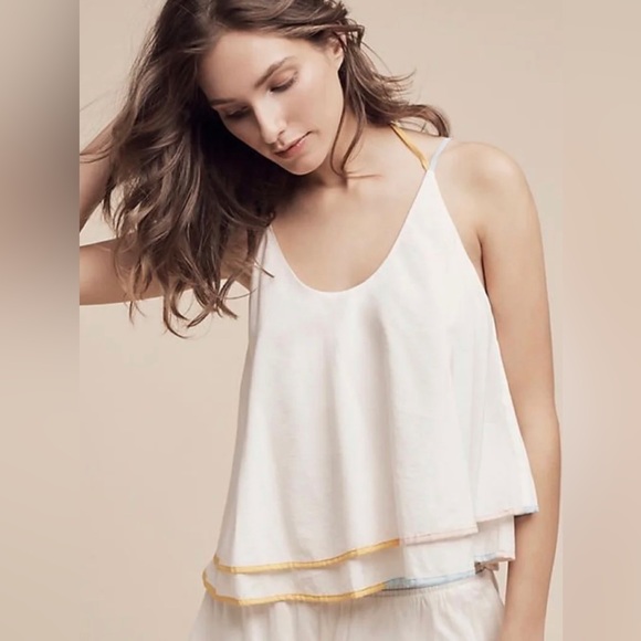 Anthropologie Eloise Layered Colorblock Sleep Top Small NWT Retail $58 - Picture 5 of 11
